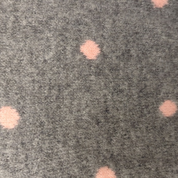 H&M gray sweater with pink dots small - Picture 3 of 4